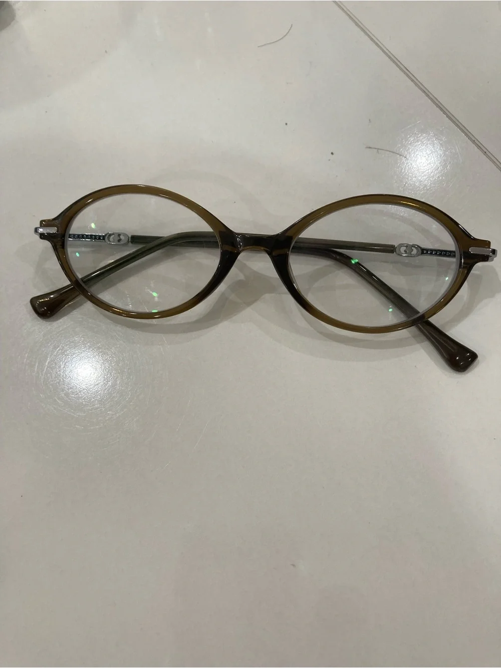 Classic Olive Brown Round Reading Glasses - Brand